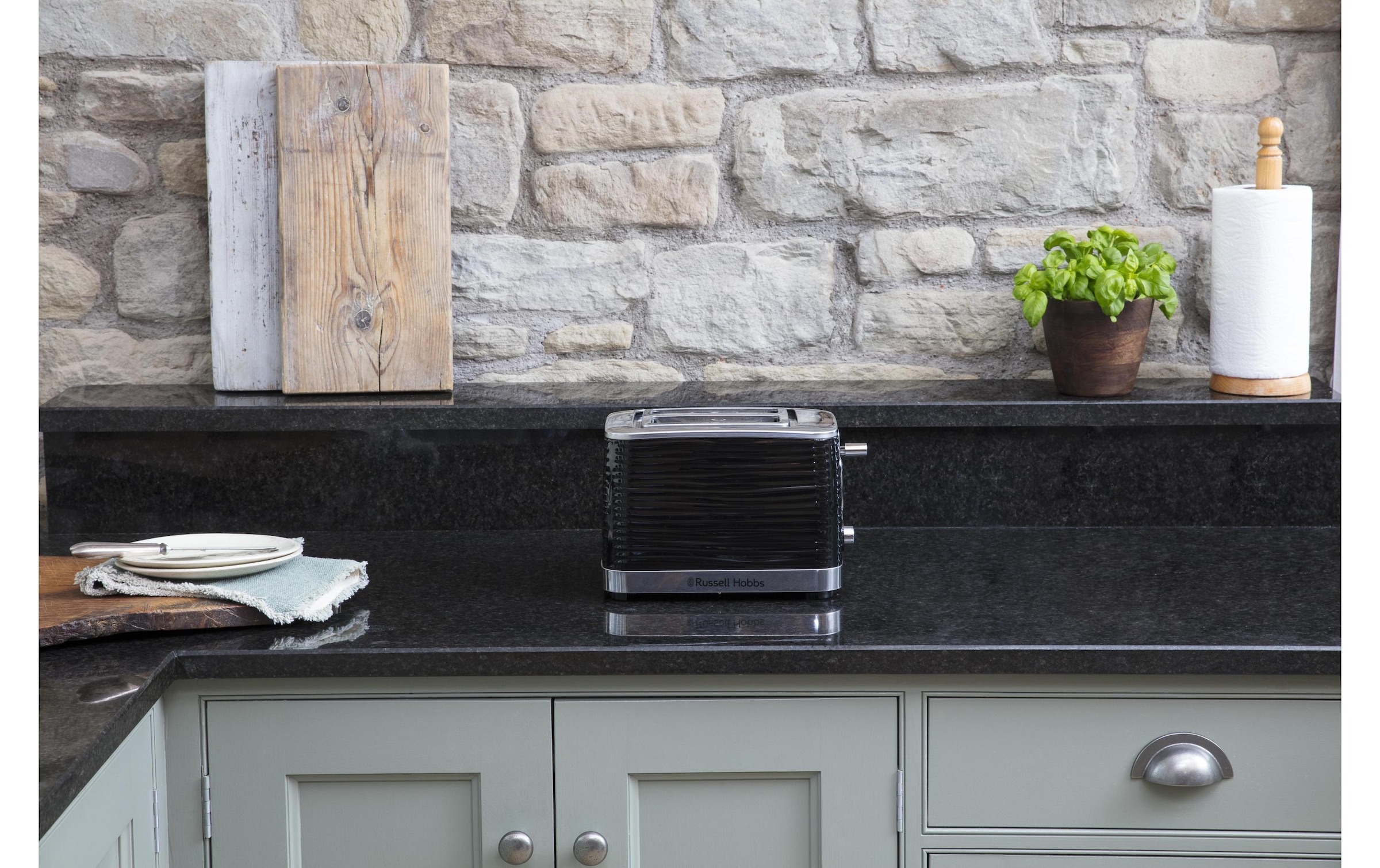 RUSSELL HOBBS Toaster »Inspire 24371-56 Schwarz« 2 kurze Schlitze für 2 Scheiben 1050 W