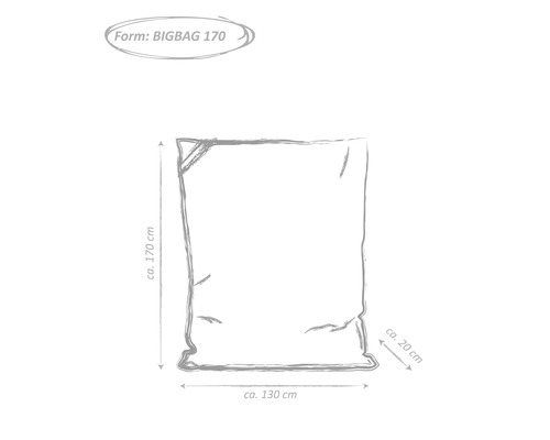 Zitzak Zitpunt Bigbag Brava ca. 380 liter zwart 170x130x20 cm