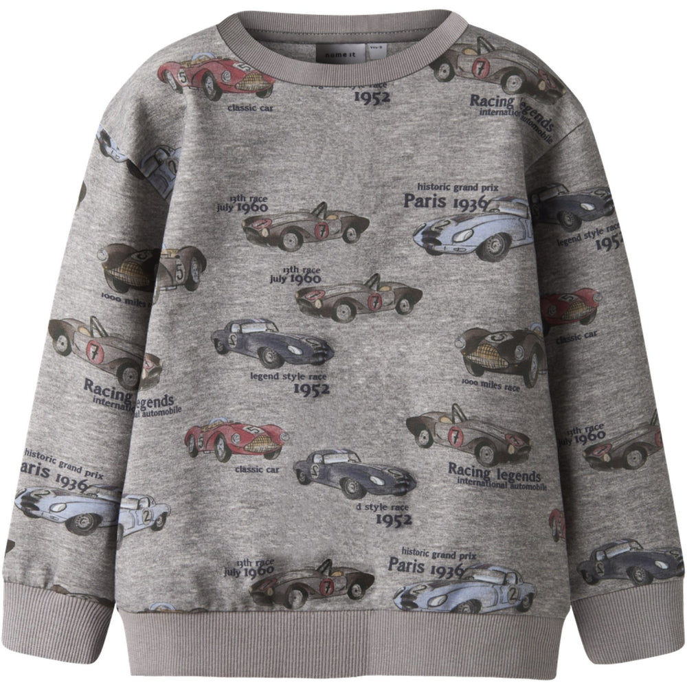 Køb Name It Grey Melange Nmmreiner Ls Nreg Sweat Bru Box