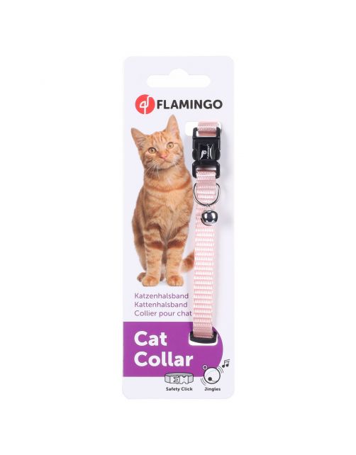 Flamingo Kattenhalsband Bel Ziggi - Kattenhalsband - 20-35 cm Roos