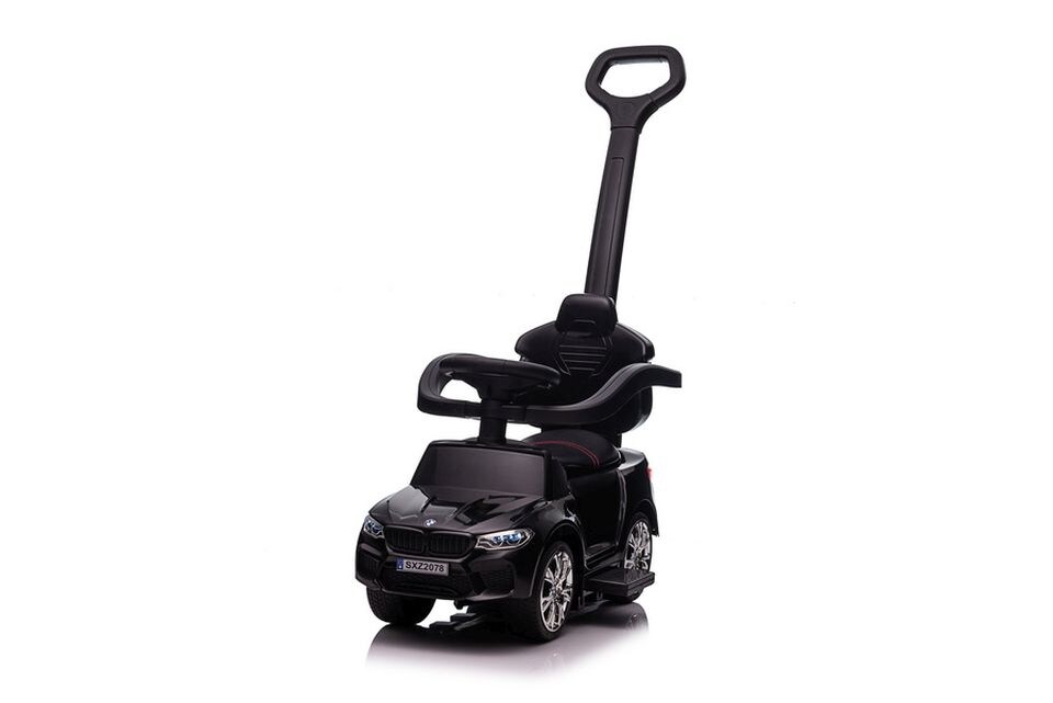 4in1 Kinder Rutschauto BMW M5 Rutscher Schiebestange MP3 Rutscher Kinderauto Schwarz
