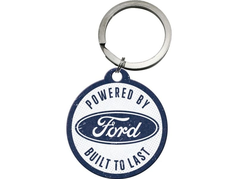 Nostalgic Art Schlüsselanhänger Ford Ø 4 cm, Blau/Weiss Anhänger mit Ford Logo