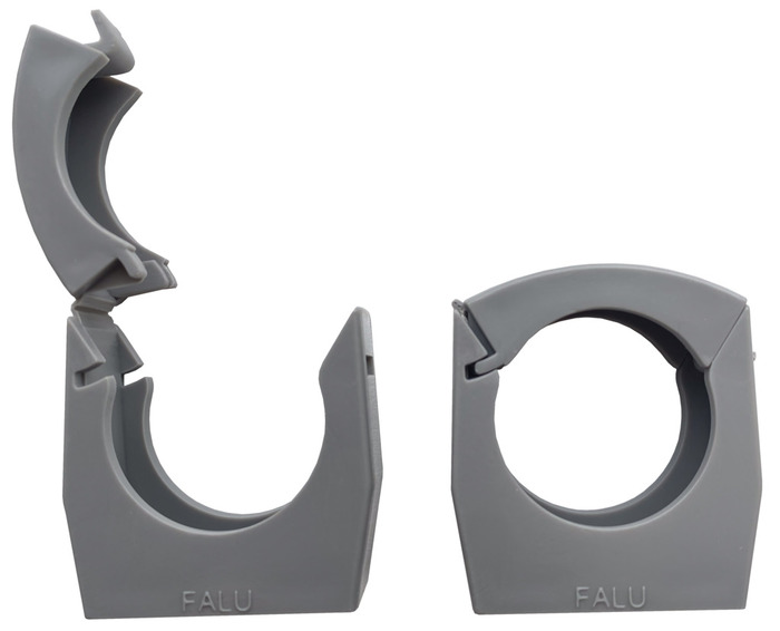 PP rørholder grå 32 mm 2-pk.