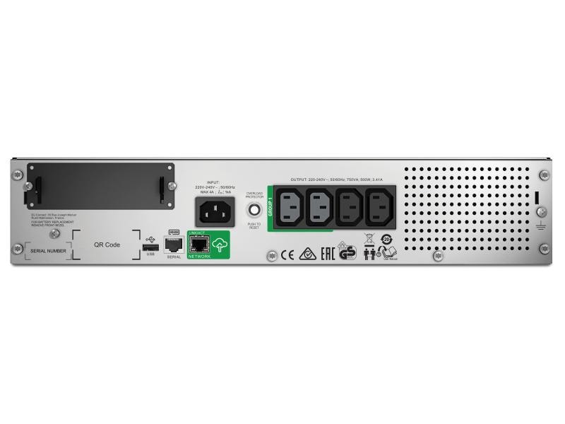 APC USV SMT750RMI2UC 500 W / 750 VA Rack-Line-Interaktiv-USV mit SmartConnect