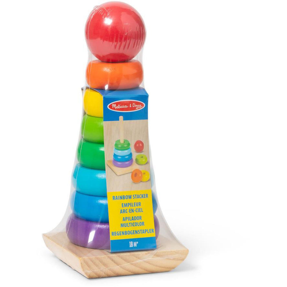 Køb Melissa & Doug Multifarvet Wooden Stacking Toy Rainbow