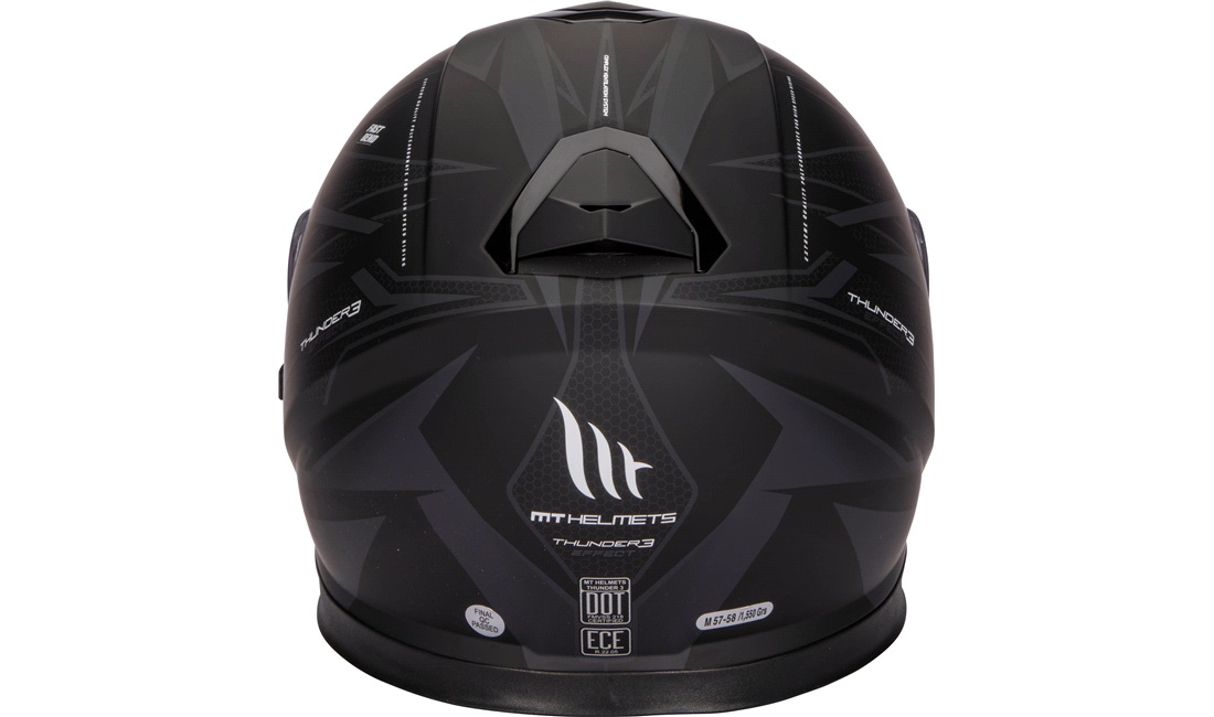 Styrthjelm fullface m/solbrille MT Thunder3 SV Effect mat str. XXL