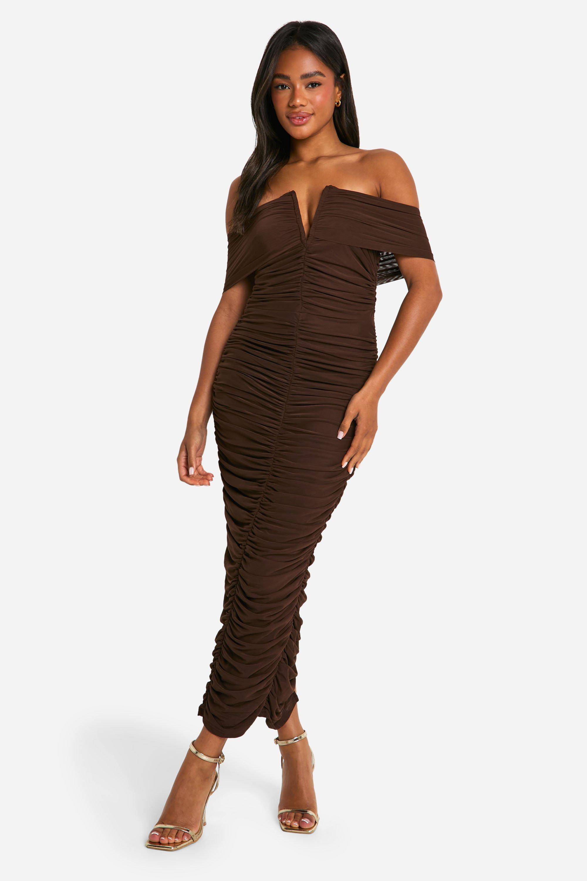 boohoo Robe mi-longue premium en mesh