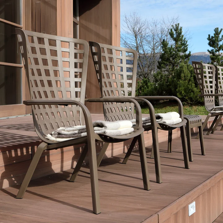 Nardi - Folio verstellbarer Outdoor-Sessel   Poggio Hocker, agave