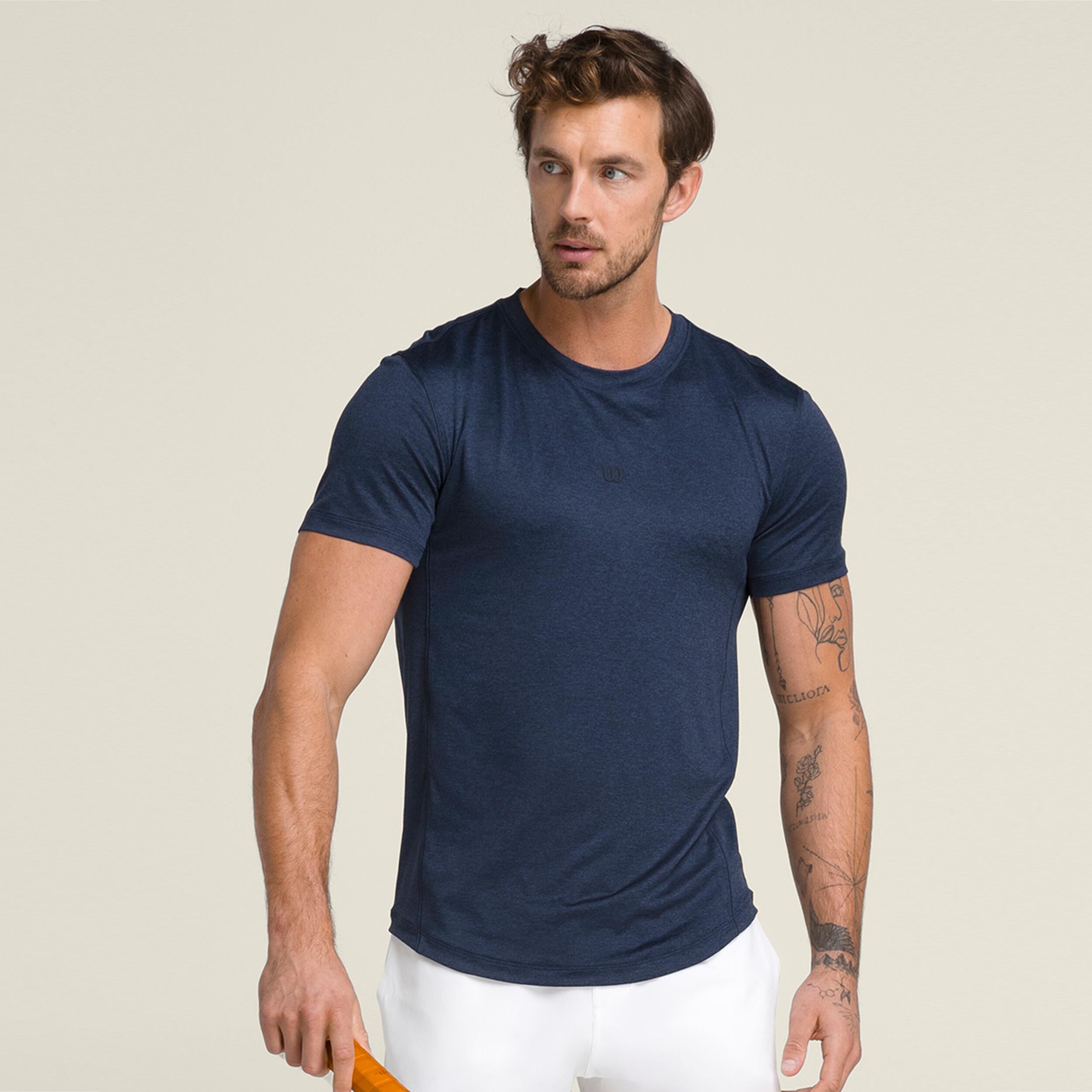 Wilson Everyday Performance T-shirt Hommes - Bleu Foncé