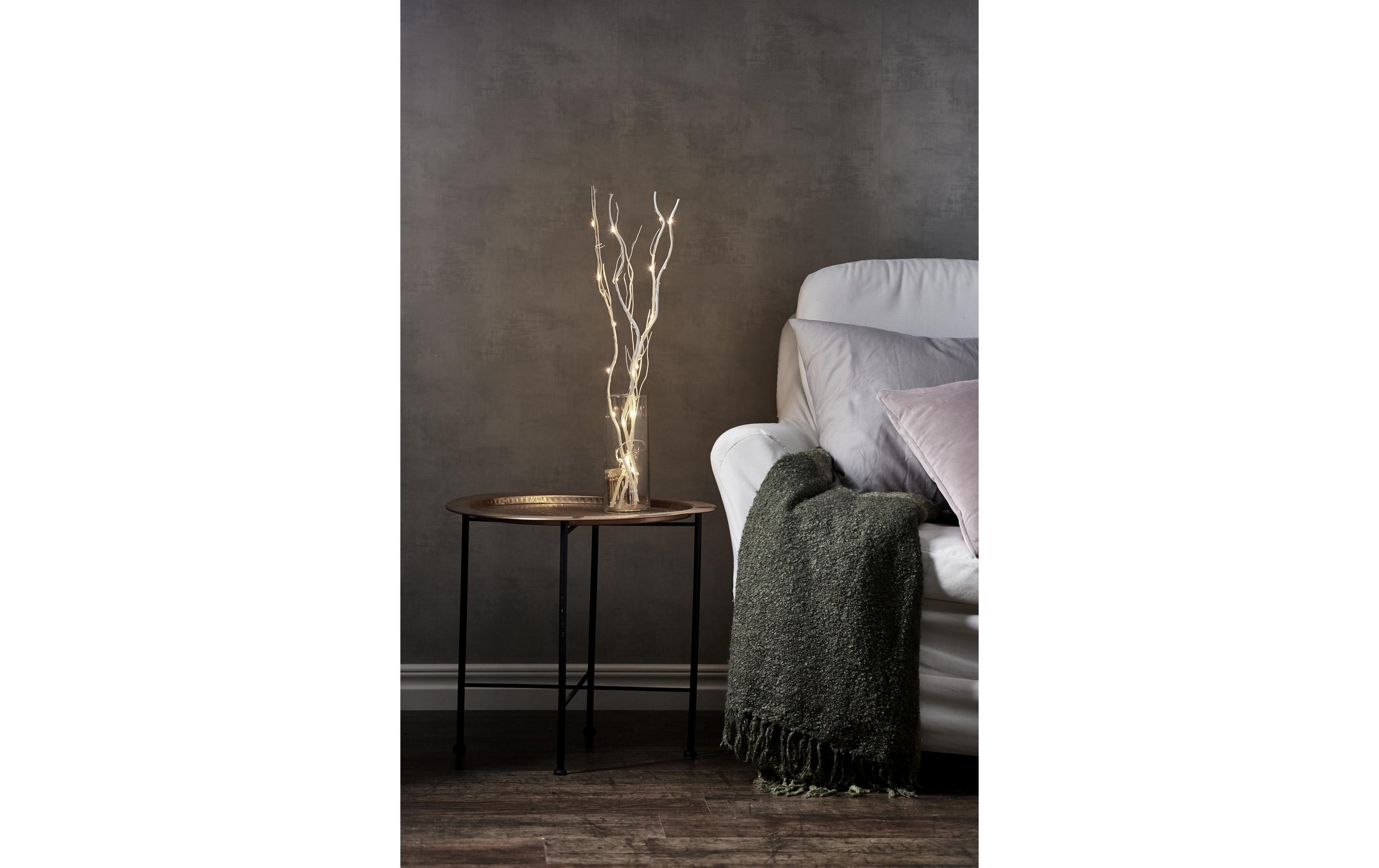 Zweig Willow Dewdrop, 24 LEDs, 60 cm, NaturDekorationszweig