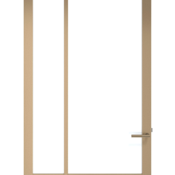 Arne & Bodil binnendeur ABE103 satijnglas - metallic brons staallook afwerking