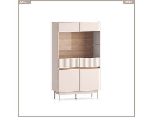OTITEC - Armoire vitrine - l.92 x h.156 x p.40 cm - dunia
