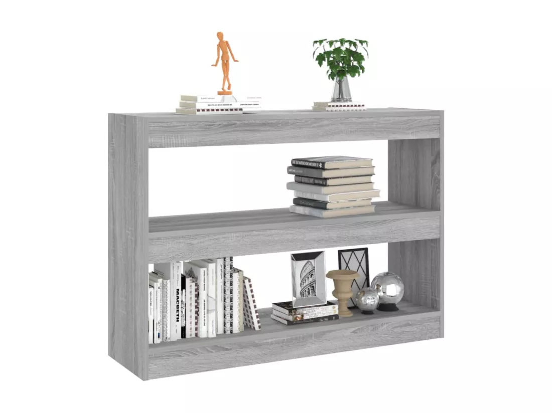 Bibliothèque/Séparateur de pièce sonoma gris 100x30x72 cm