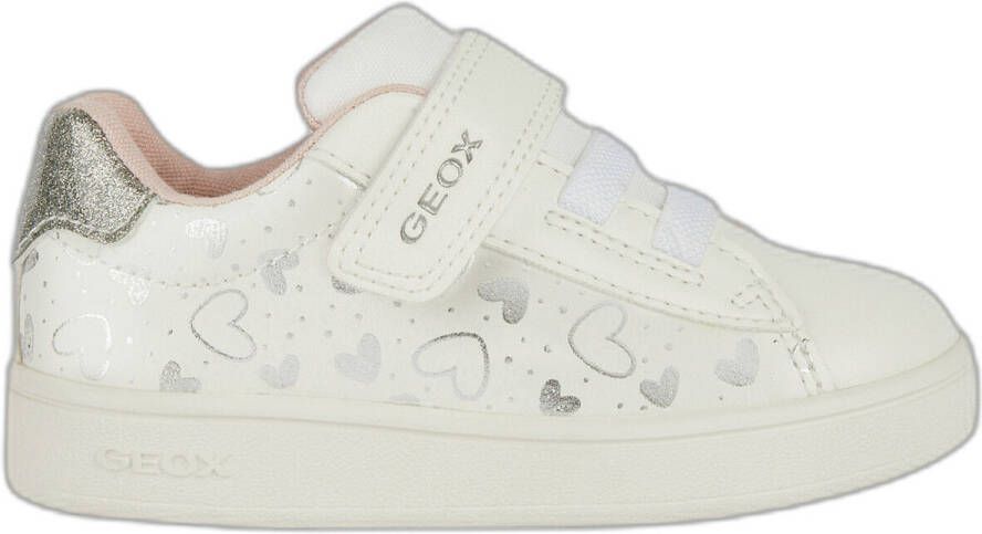 GEOX ECLYPER PEUTERMEISJES Sneakers WIT ZILVER