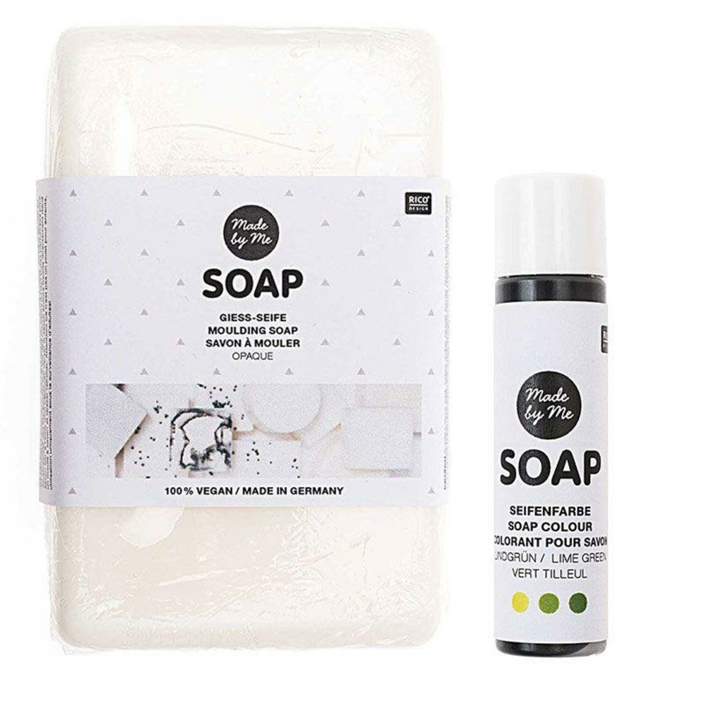 Savon à mouler opaque vegan 250 g + colorant vert tilleul