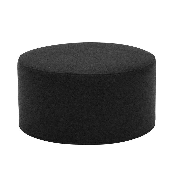 Softline - Drum Hocker / Beistelltisch gross, Ø 60 x H 30 cm, Filz Melange anthrazit (610)