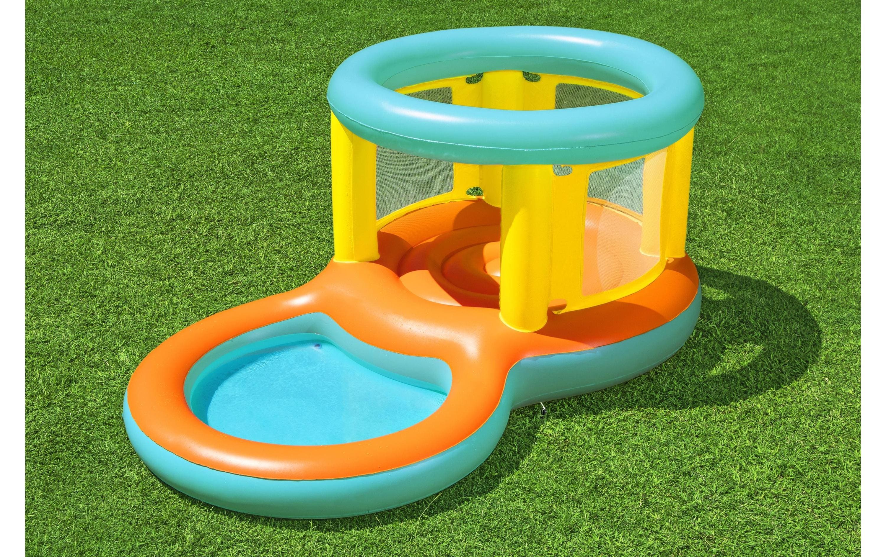Planschbecken Jumptopia Bouncer & Play 239 x 142 x 102 cmAufblasbare Hüpfburg und Planschbecken