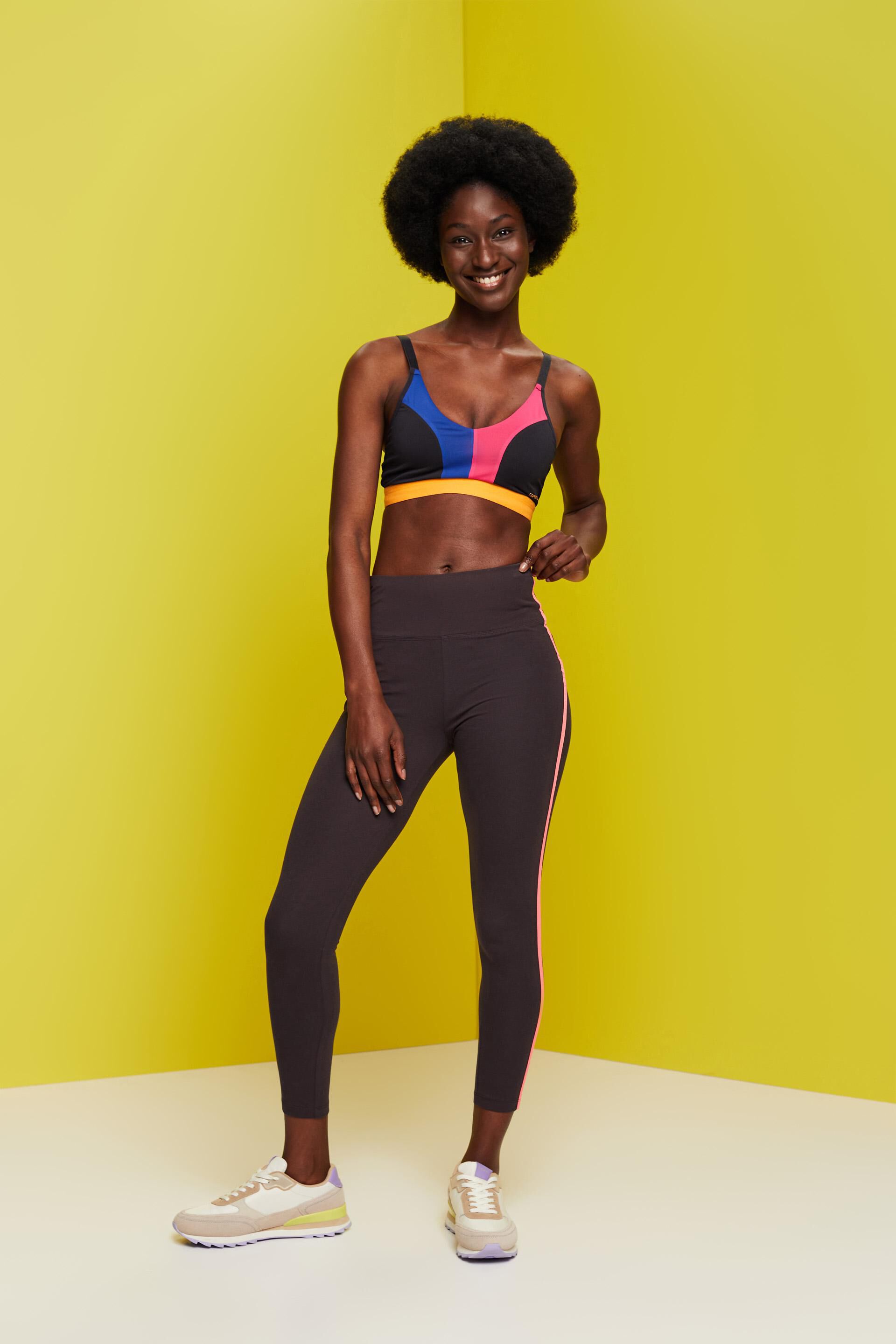 Leggings en coton à bande ornée du logo