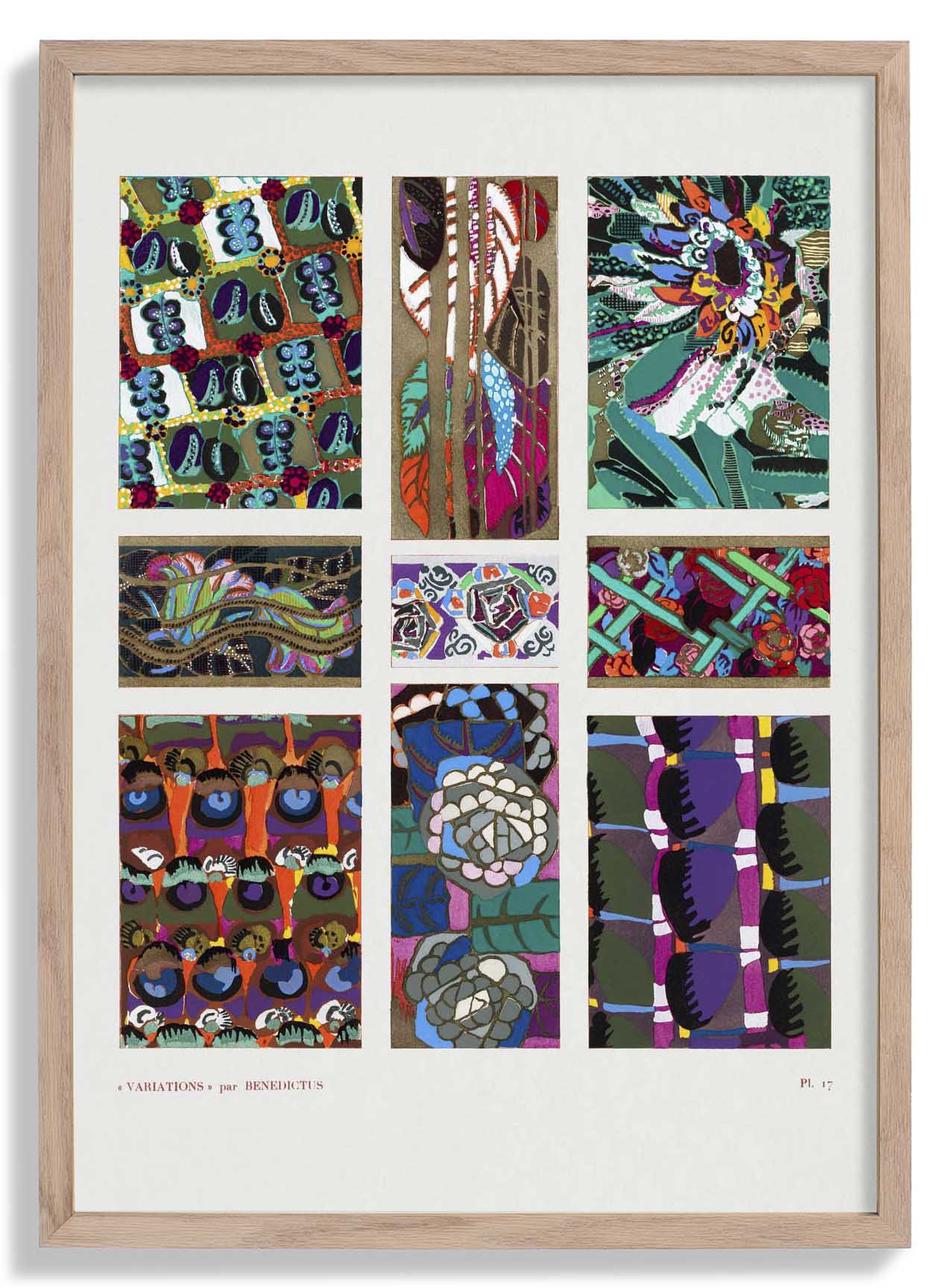 Vintage Art-Déco-Muster, Variation 20 von Édouard Bénédictus