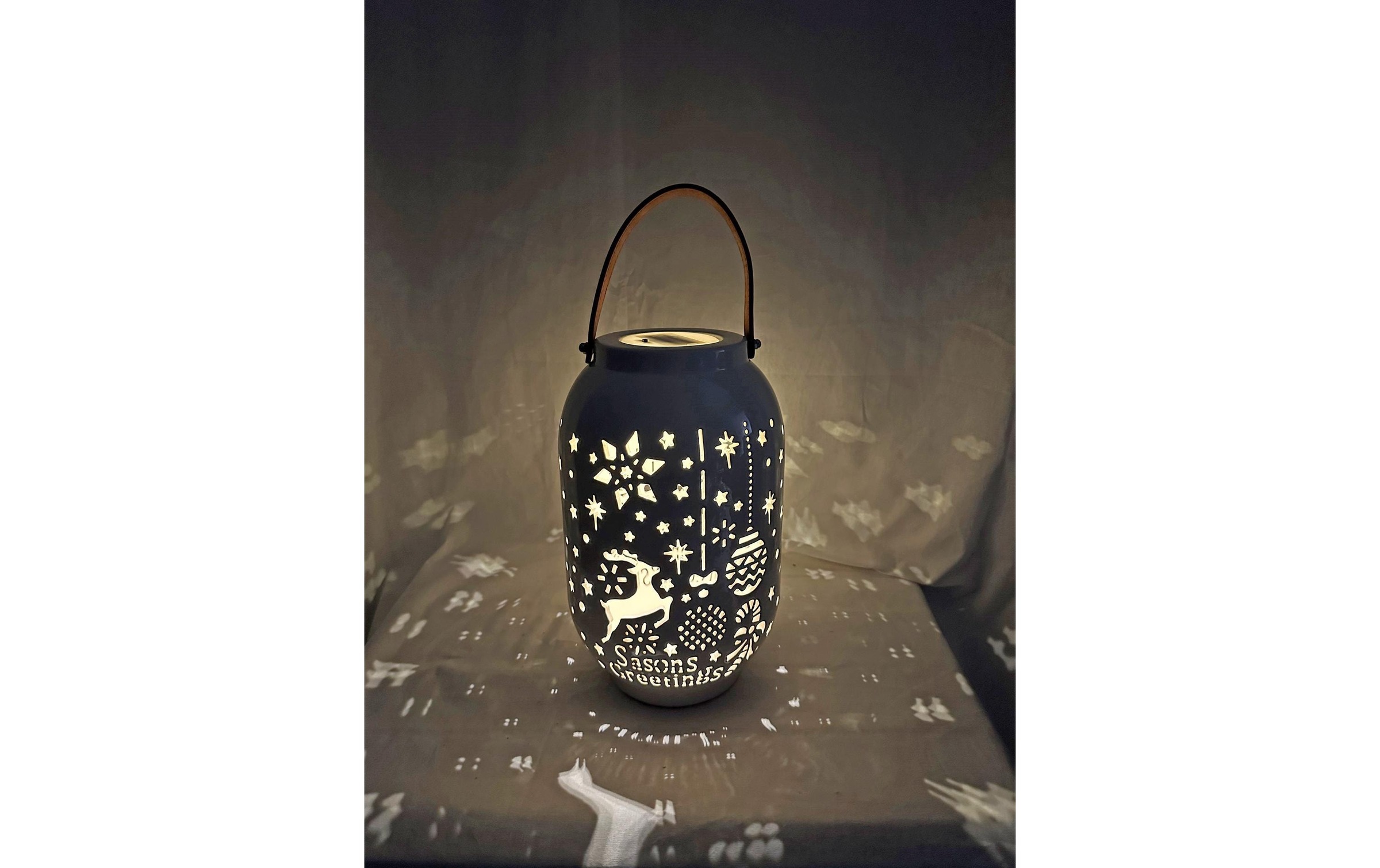Laterne »Dameco Xmas 28 cm Weiss«