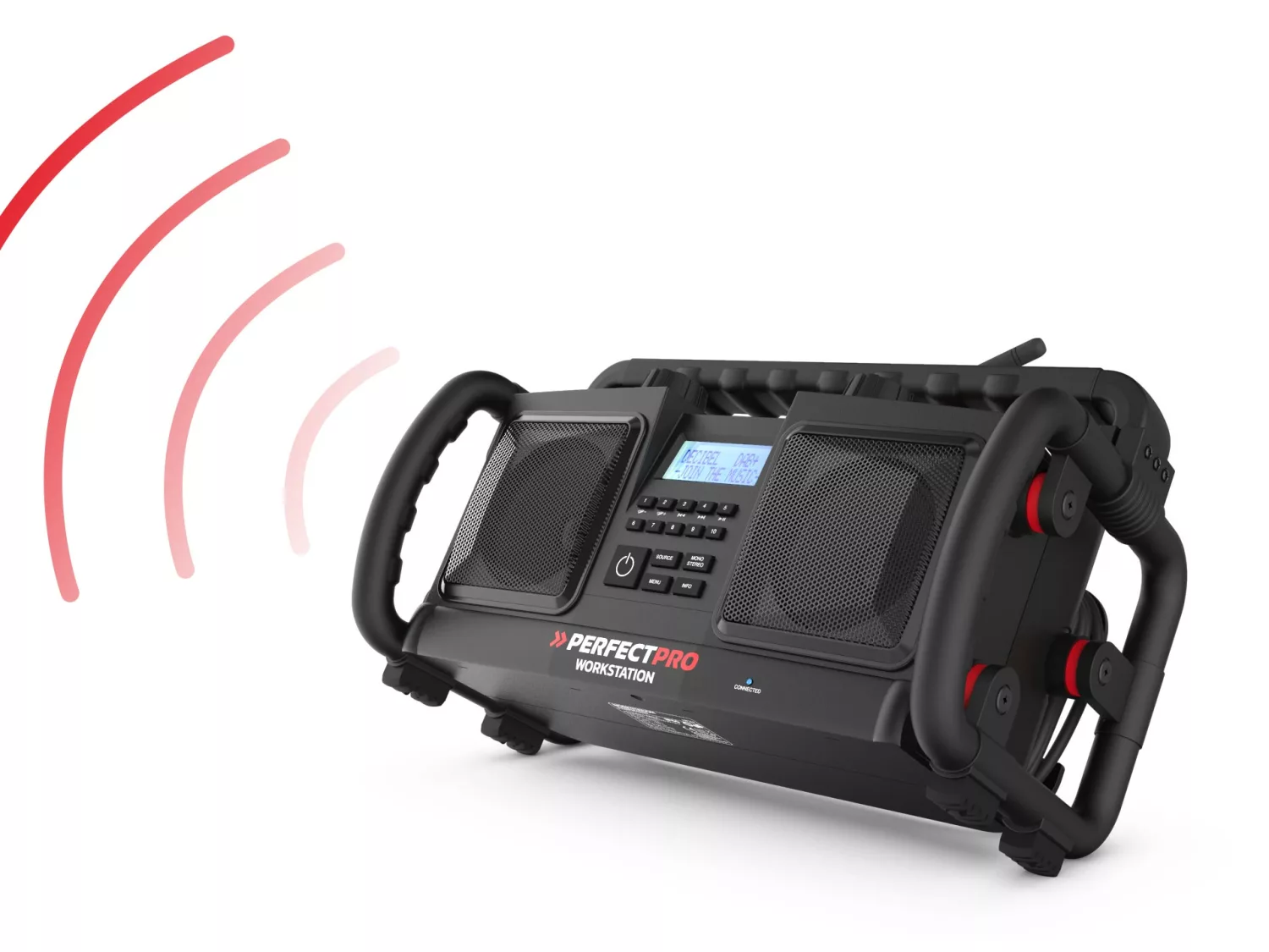 PerfectPro WS3 Workstation 3 Bouwradio - FM RDS - DAB  - bluetooth - aux-in - werkt op netstroom & batterij