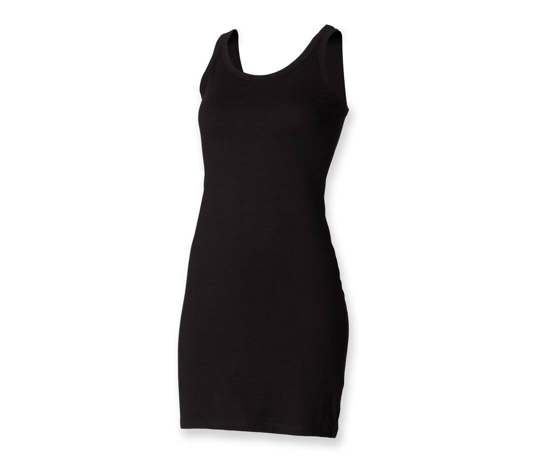 SF Women SK104 - Robe Débardeur Longue en Coton Stretch Confortable
