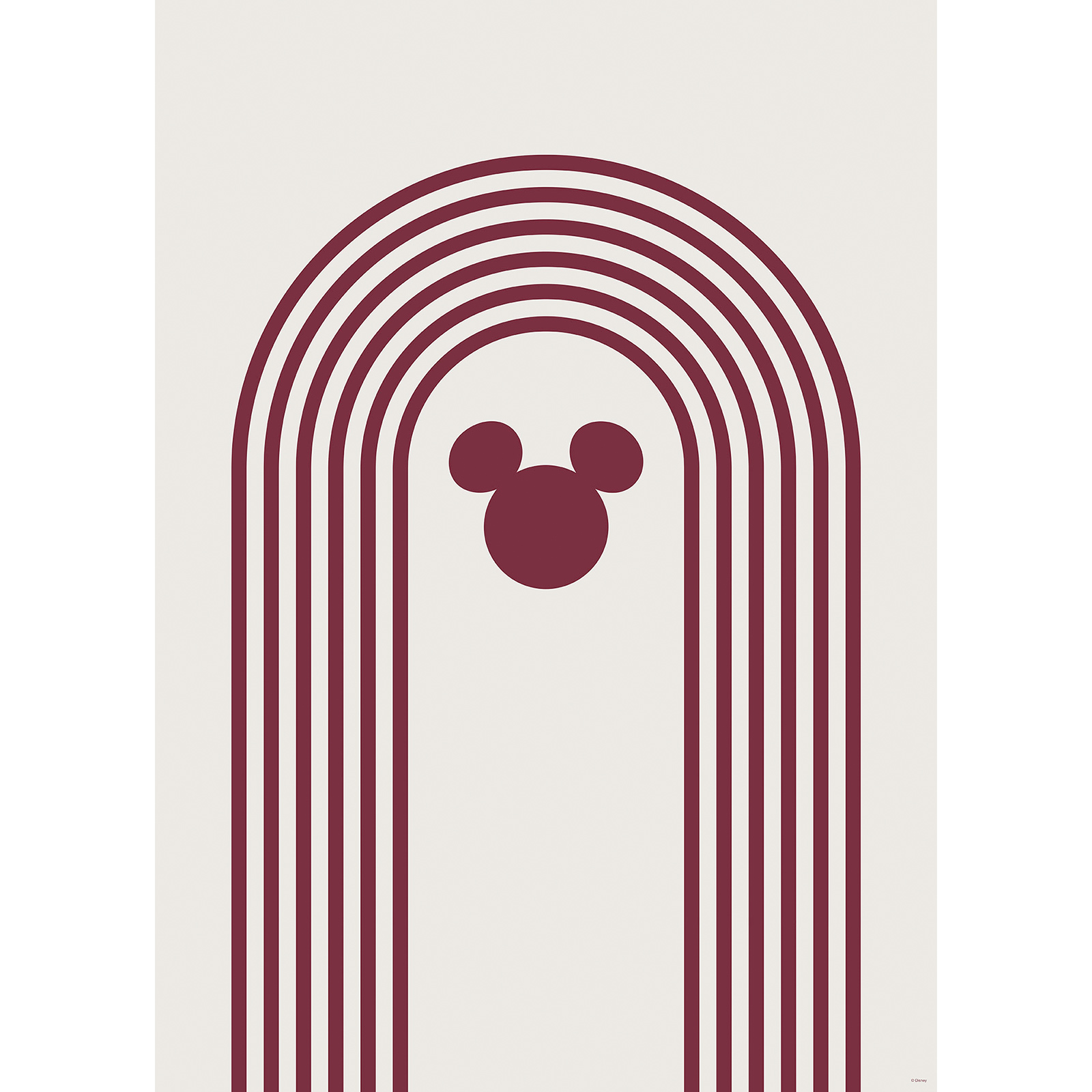Wandbild MINIMAL MICKEY - rot - 50x70 cm