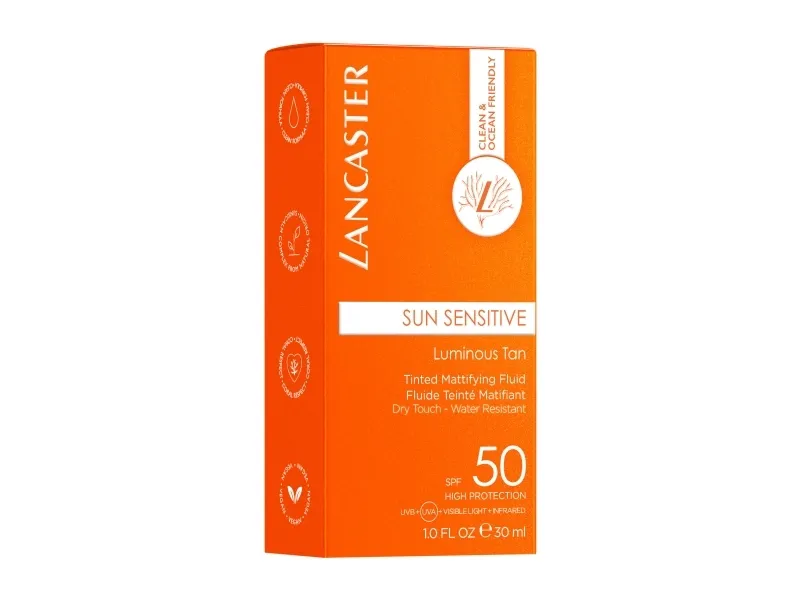 Lancaster Sun Sensitive, Flydende solcreme, Ansigt, Flaske, Beskyttelse, Sensitiv hud, 30 ml
