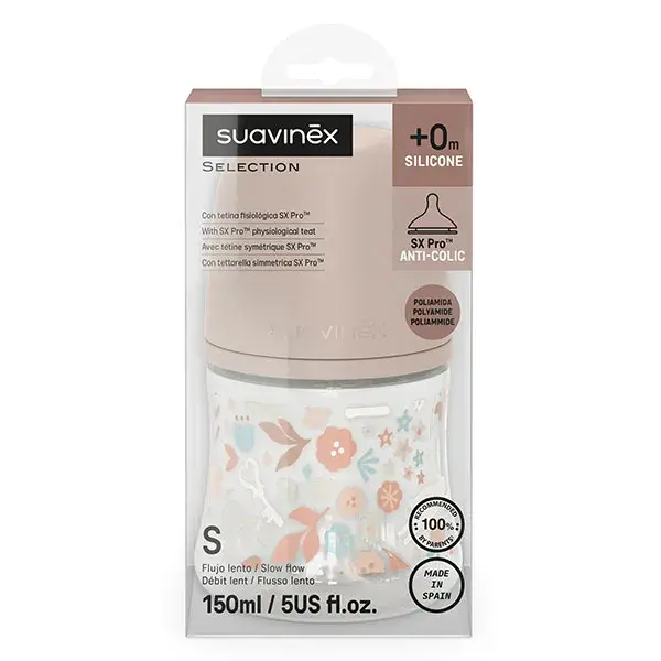Mamadeira Suavinex Wonderland SXPro S com bico - Rosa Wonderland - 150ml