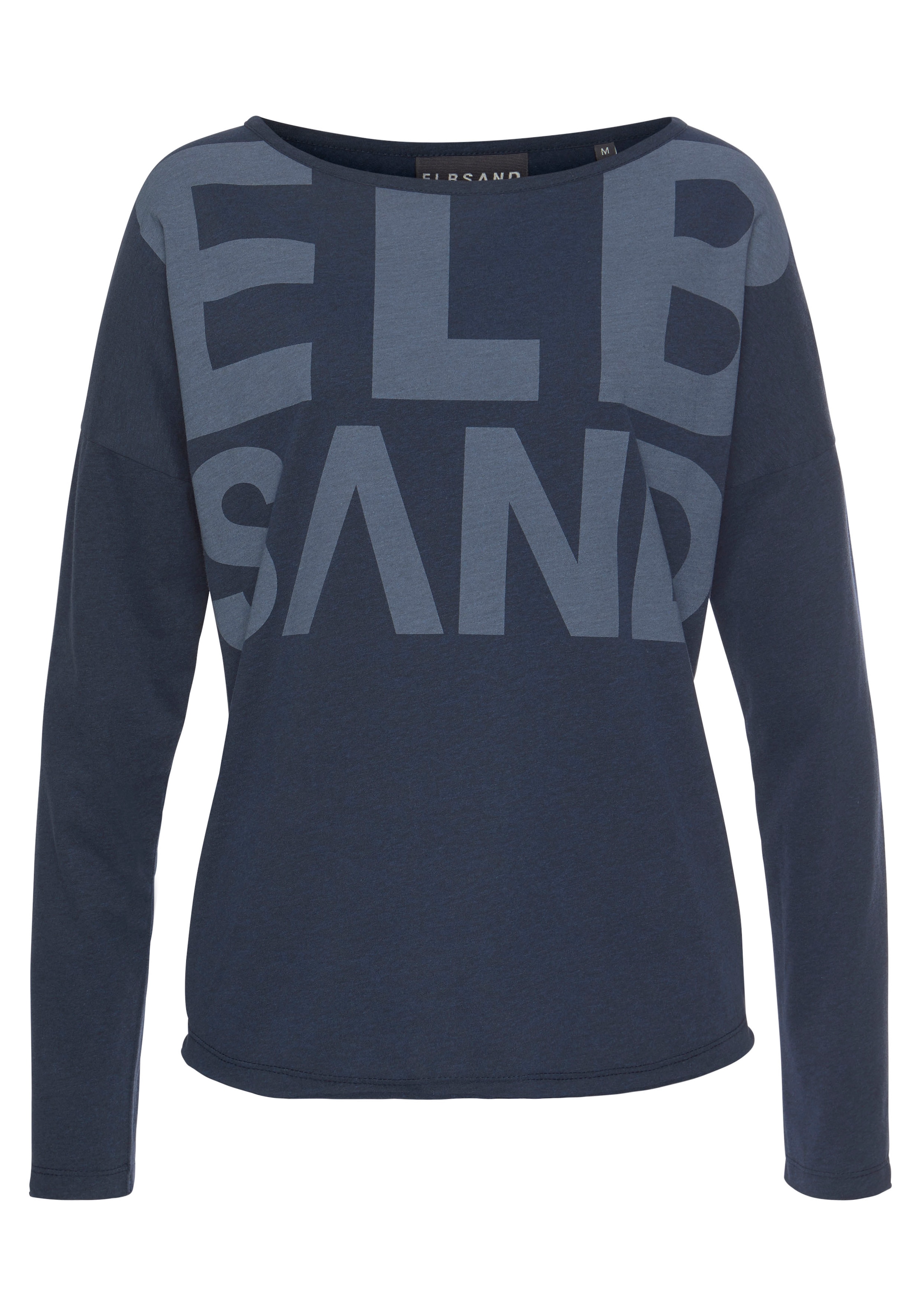 Elbsand Langarmshirt »Niola« mit grossem Frontprint, Longsleeve aus Baumwoll-Mix, sportlich-casual