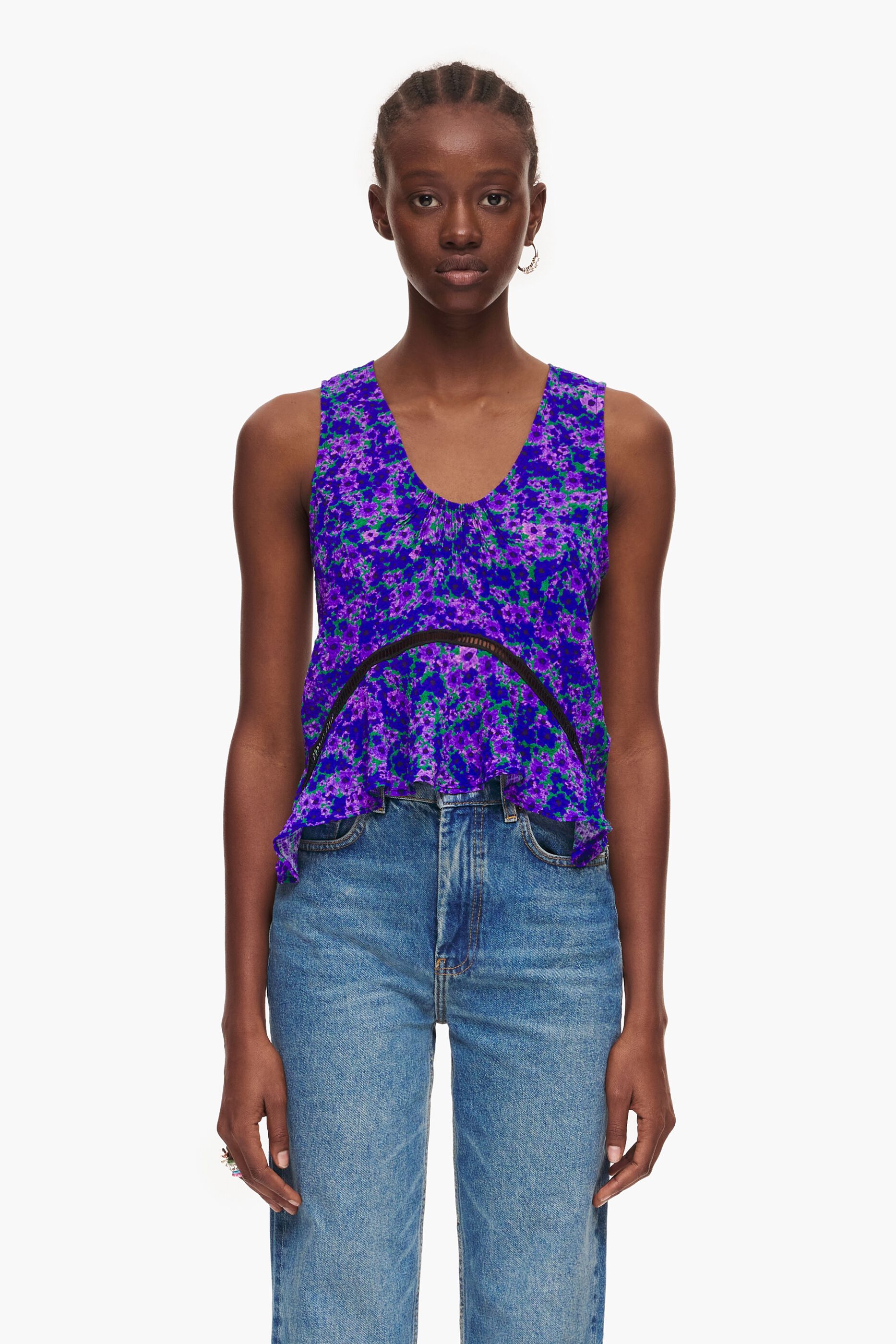 Top mini estampado Flores Completo