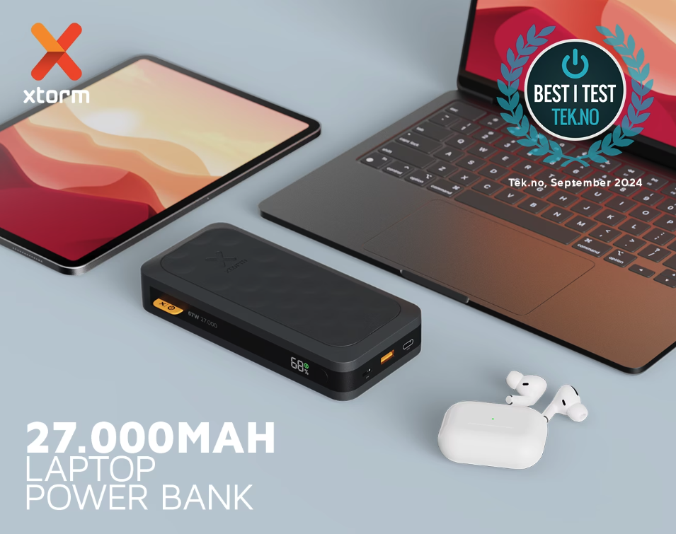 (67W) 27000mAh Fuel Series 5 Dual USB C / USB A Powerbank Power Delivery Ladegerät (FS5271) Midnight Black