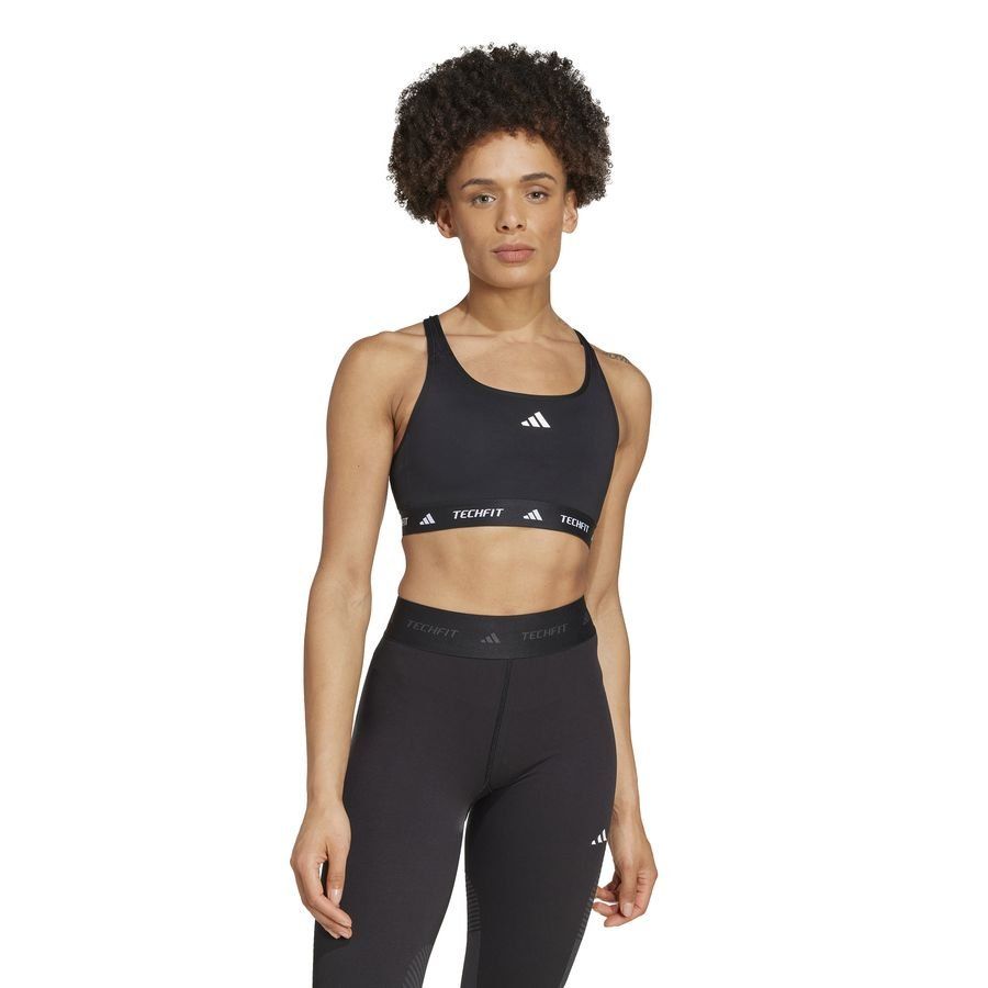 adidas Brassière Techfit - Noir/Blanc Femme