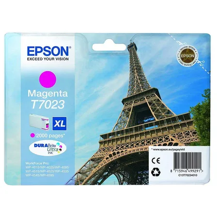 Epson Original Tintenpatrone T7023 für WorkForcePro 4000/4500, magenta, XL