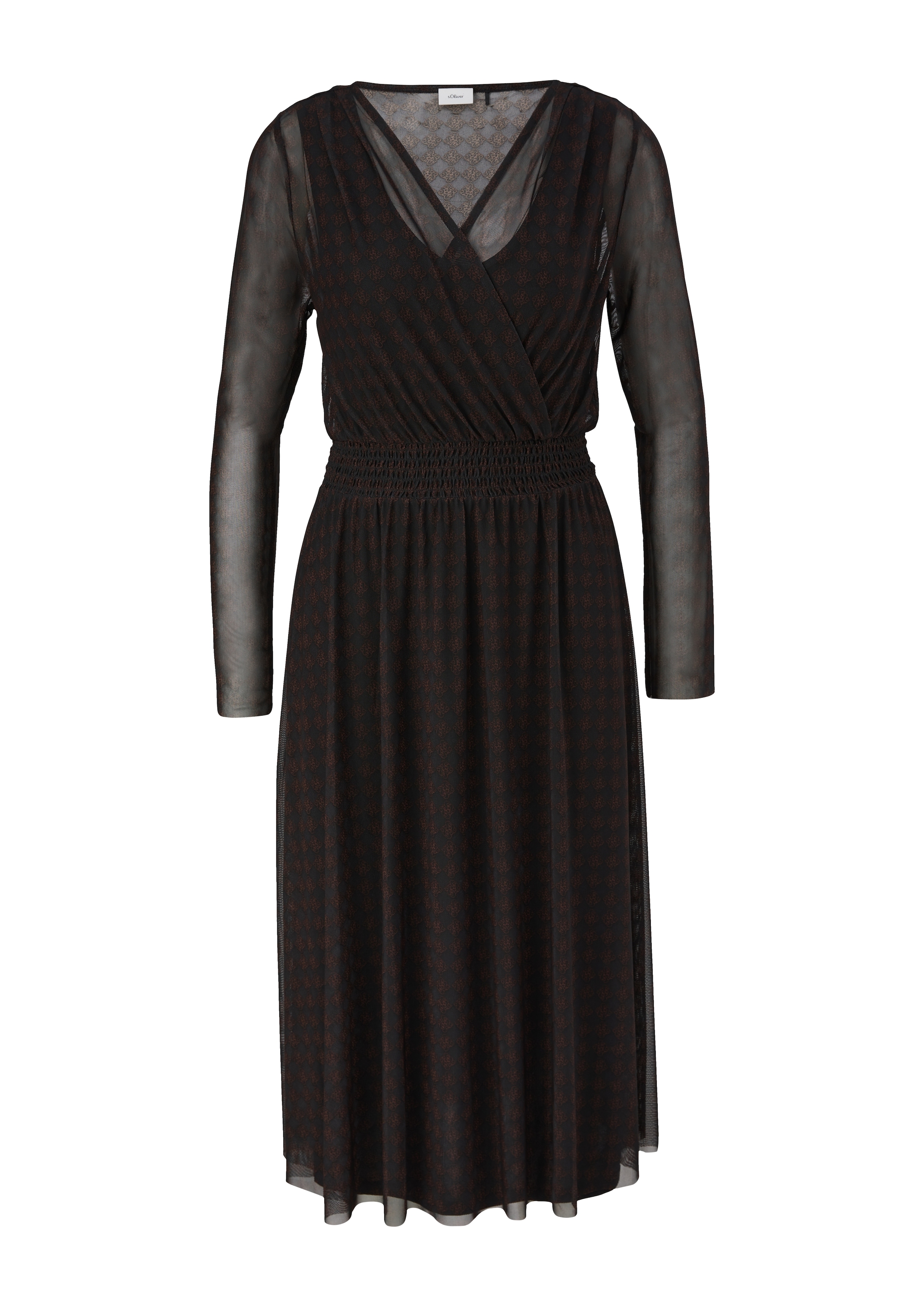 s.Oliver BLACK LABEL Meshkleid mit Smoke-Detail