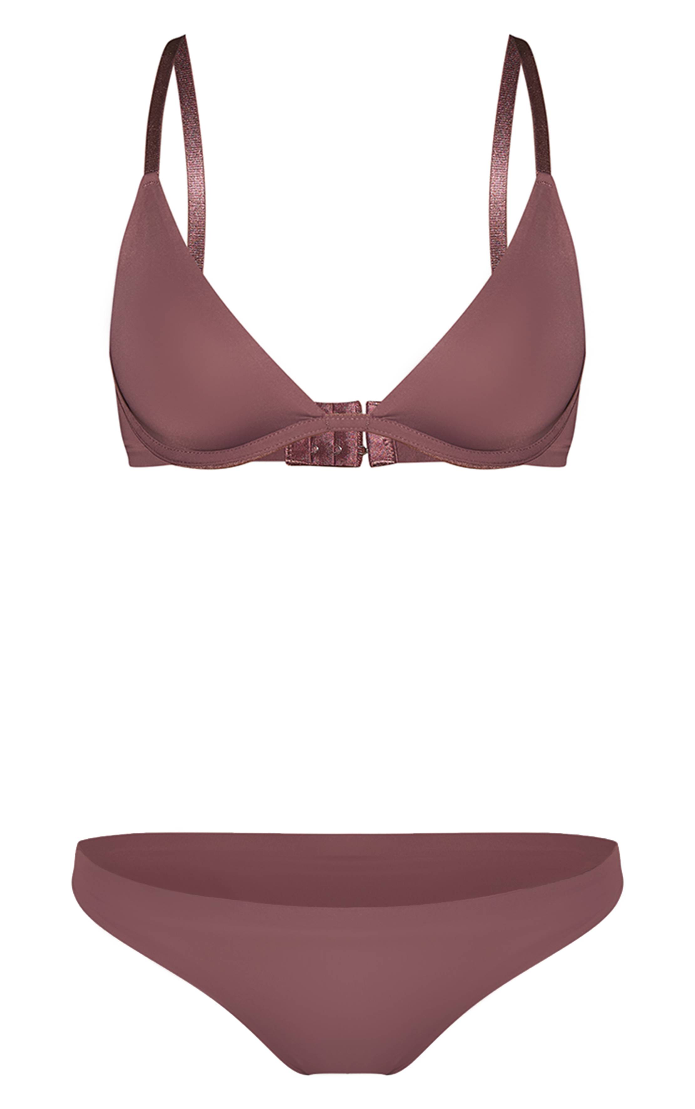 Cacao Ensemble Soutien-gorge À Armatures Sans Couture Et Culotte