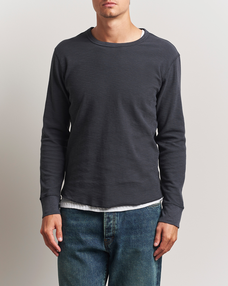 Sunflower Long Sleeve Waffle T-Shirt Washed Black