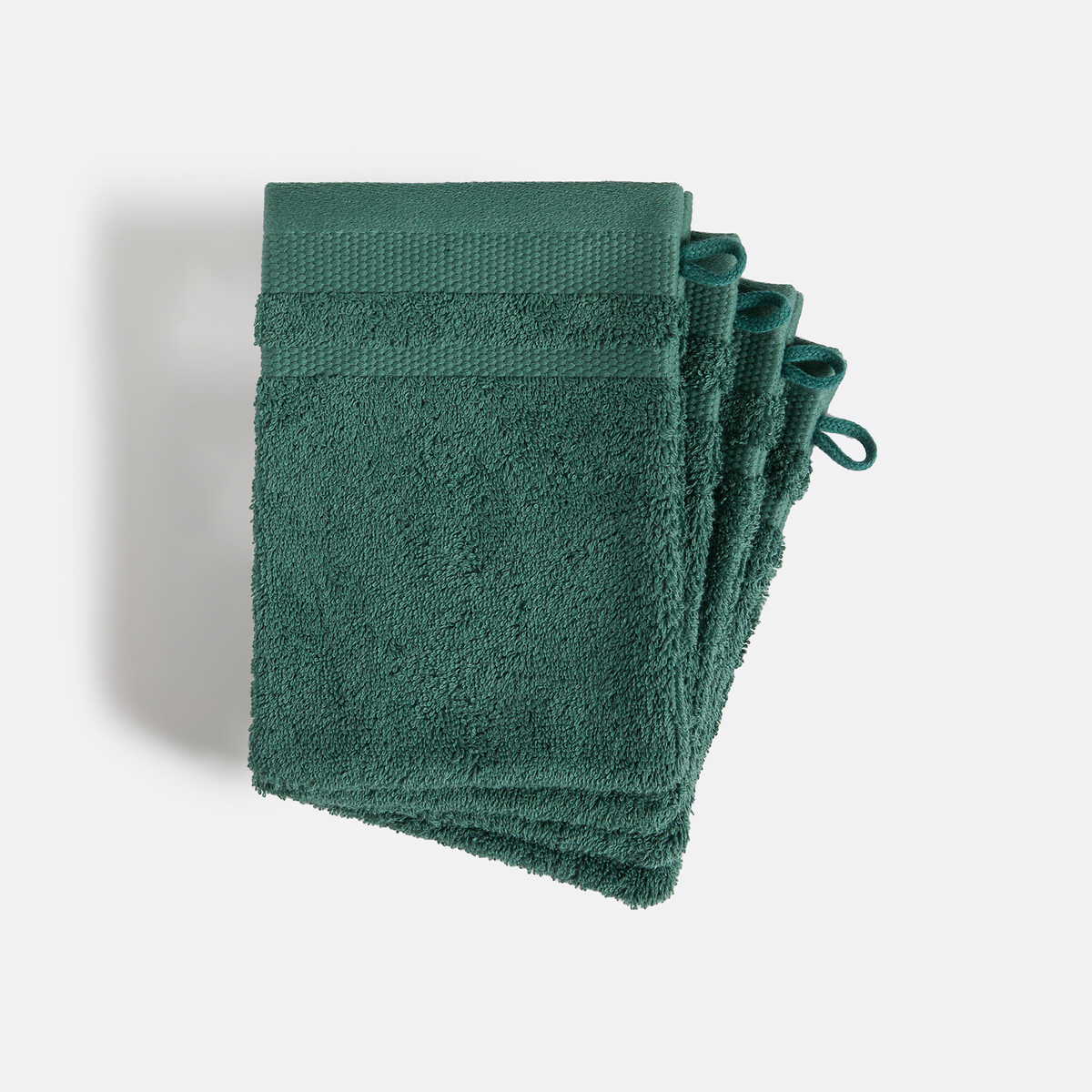 LA REDOUTE INTERIEURS<br>Conjunto de 4 panos de rosto em algodão penteado 600g/m2, Kheops