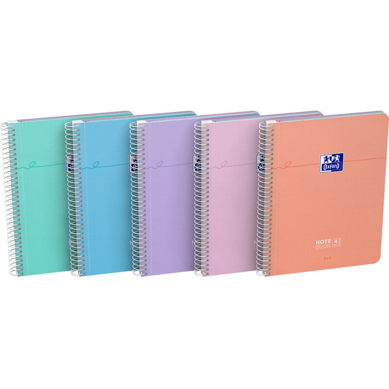 Cahier oxford smart integrale 170x210 endosse 180p 5pages assorti
