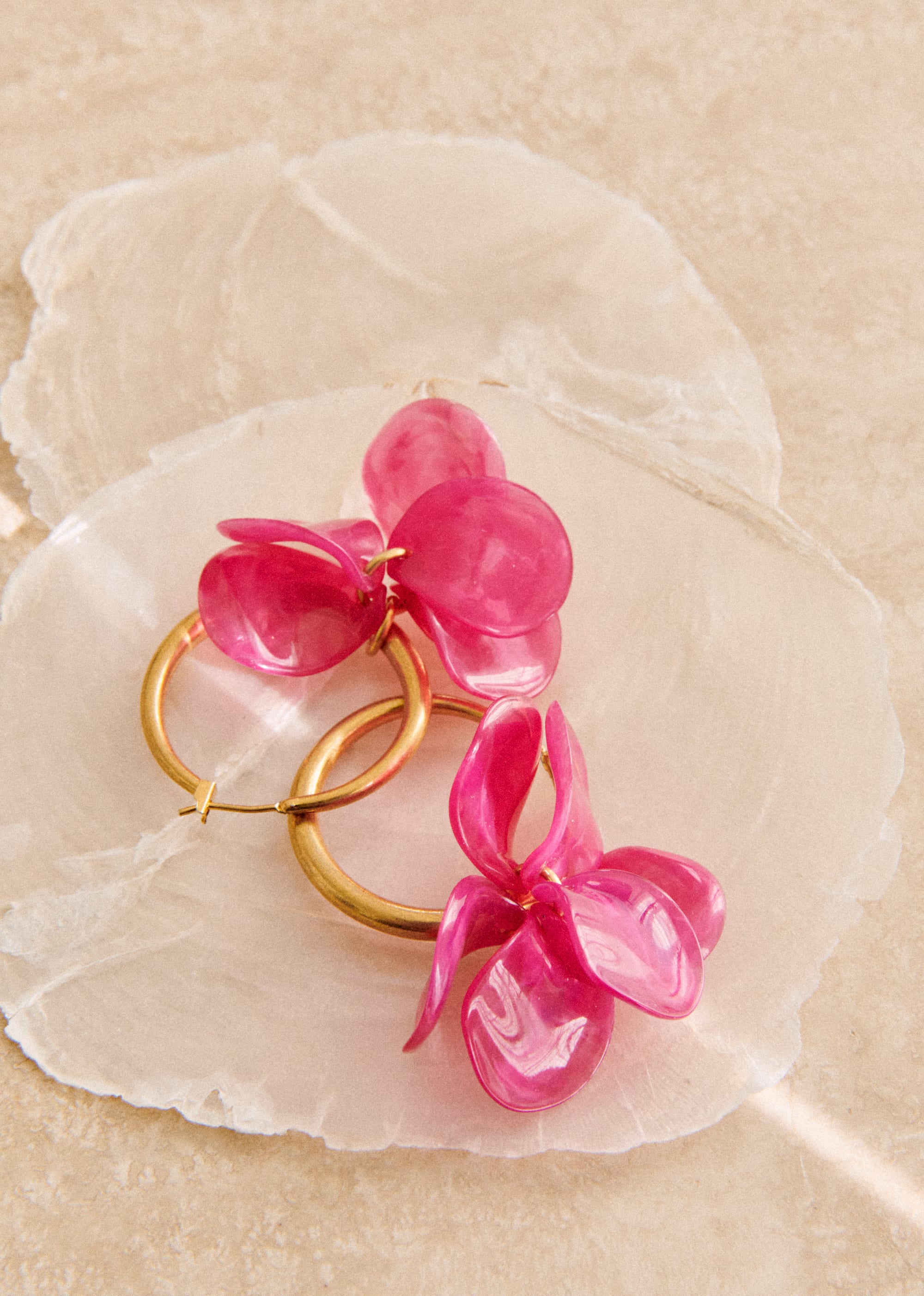 Anneaux Flora - Fuchsia - E-SHOP/BIJOUX Boucles d'Oreilles 5905767