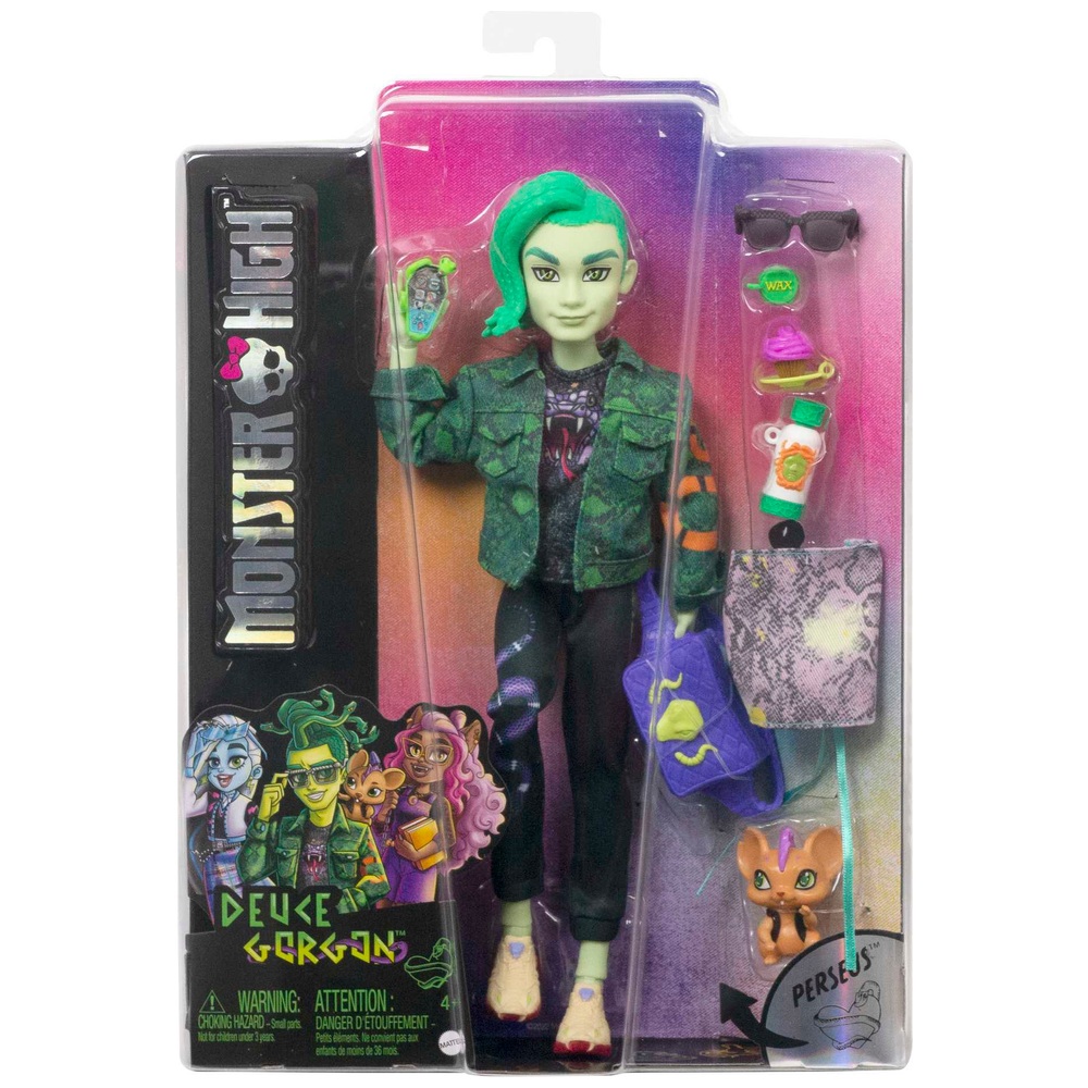 Monster High Deuce Gorgon Puppe mit Haustier und Zubehör