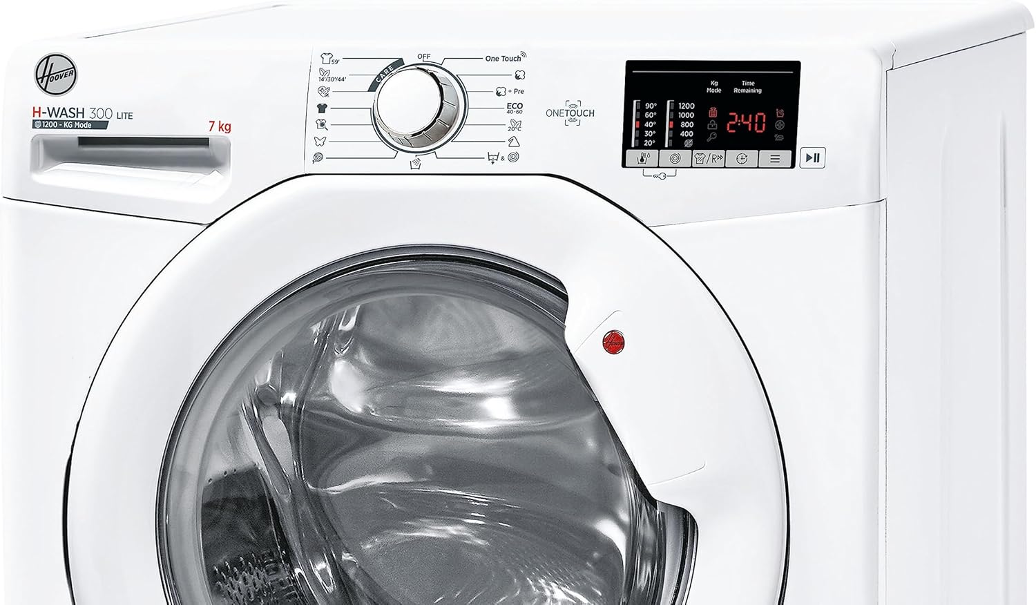 Hoover H-WASH 300 Lite H3W4 272DA3/1-S Waschmaschine/C / 7 kg/NFC/Mix-Power-System/Symbolblende