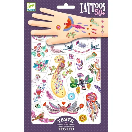 Djeco Tattoos: Paradiesvögel