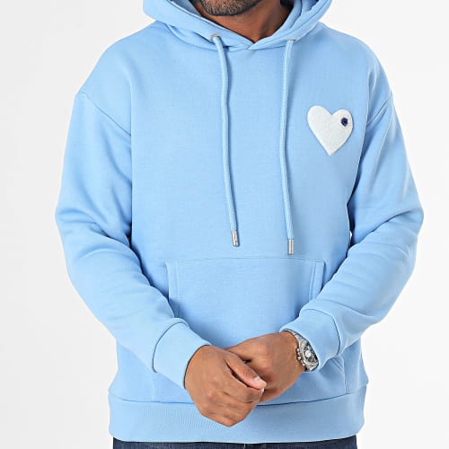 Sweat Capuche Bleu Ciel