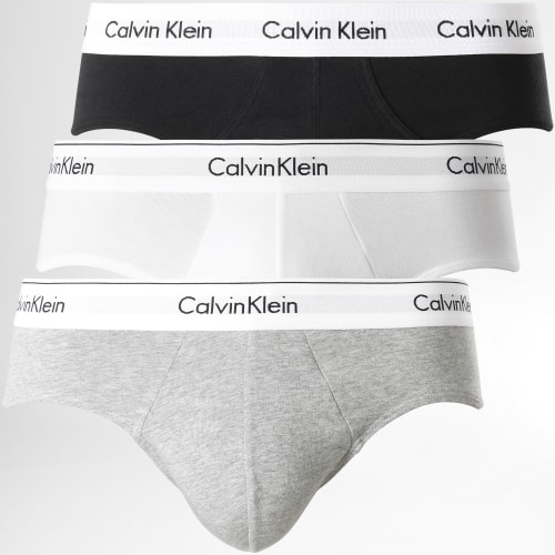 Lot De 3 Slips NB2379A Noir Blanc Gris Chiné