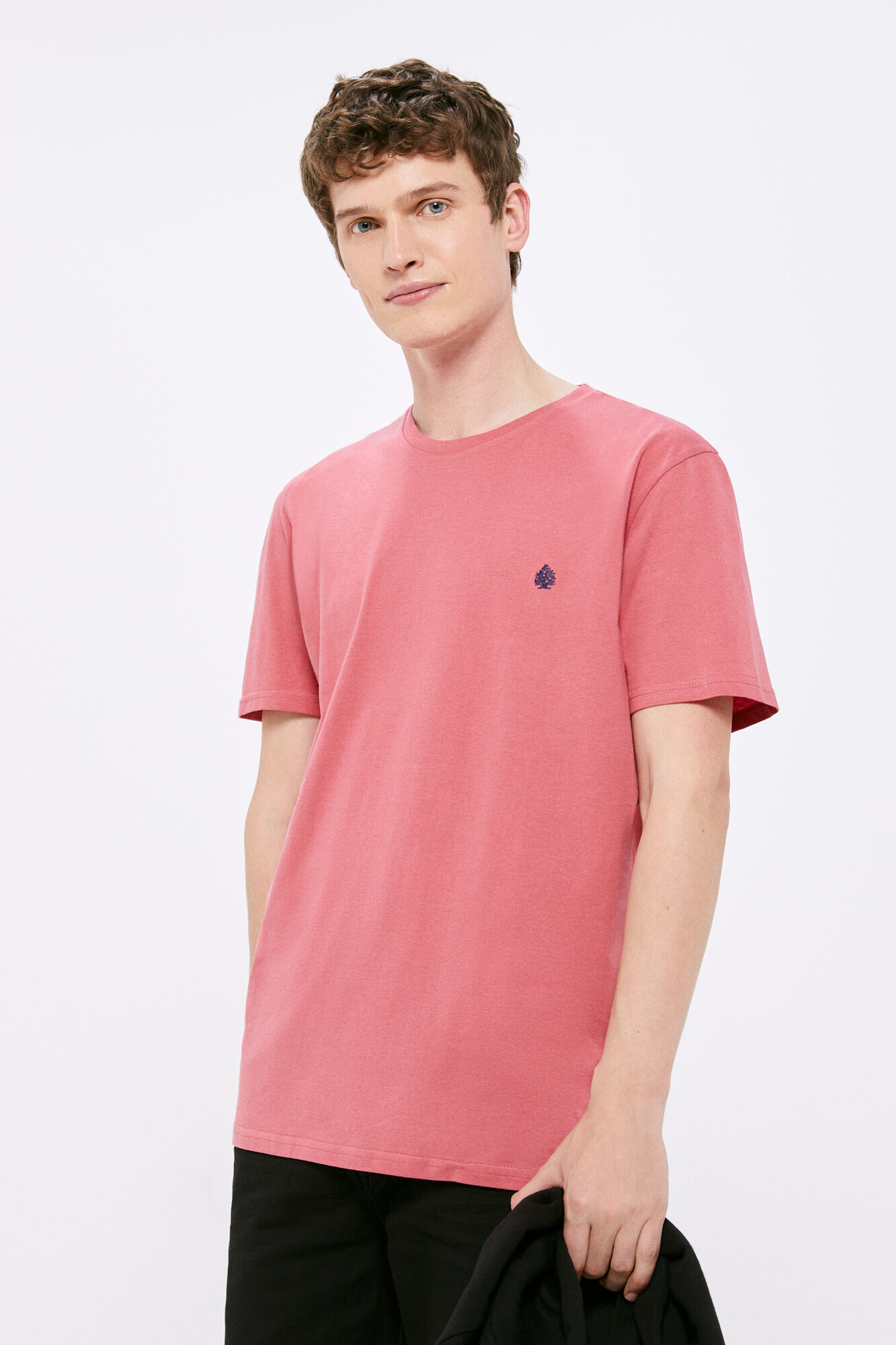 Camiseta básica com estampa de árvore - fúcsia
