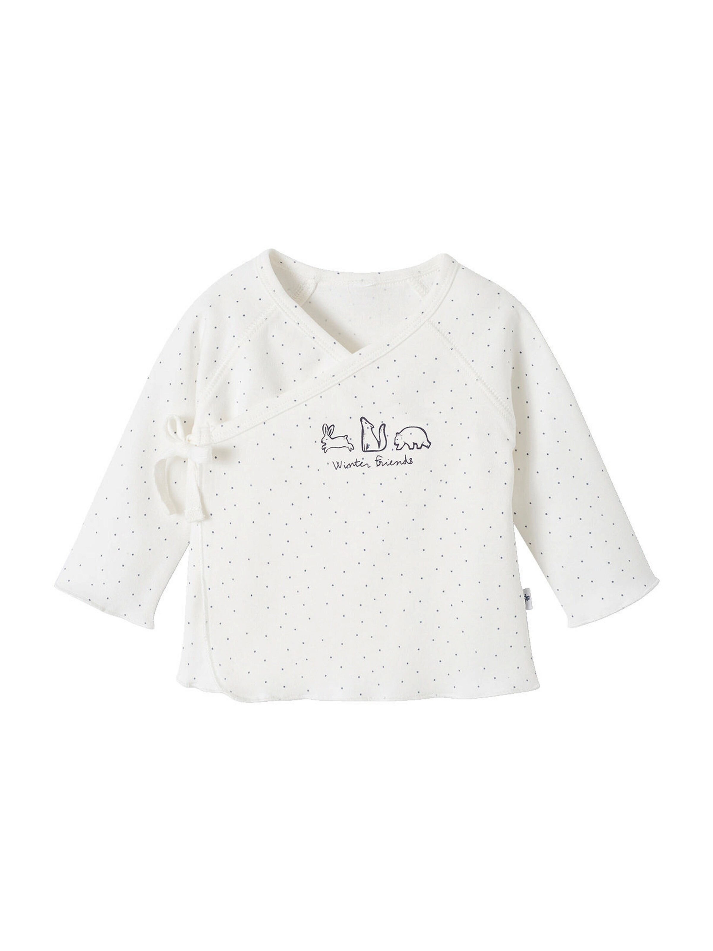 Vertbaudet Baby Wickeljacke, Bio-Baumwolle weiß bedruckt