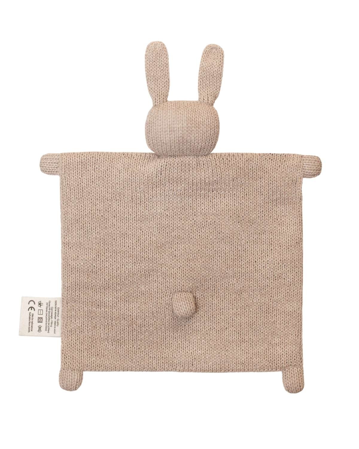 Koseklut Kanin – Håndstrikket Alpakkaull | Knitted Cuddle Cloth