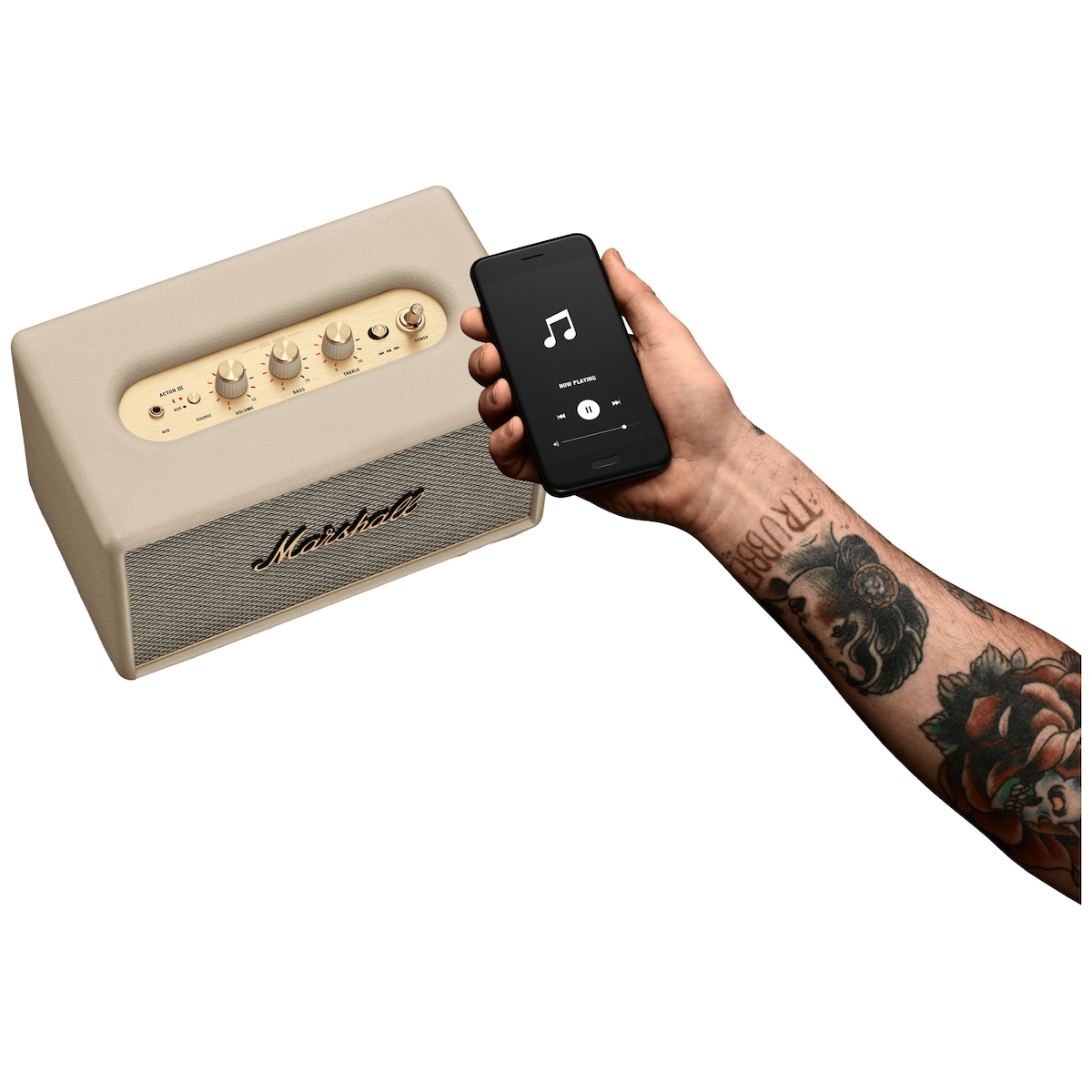 Marshall Acton III Bluetooth høyttaler (krem)
