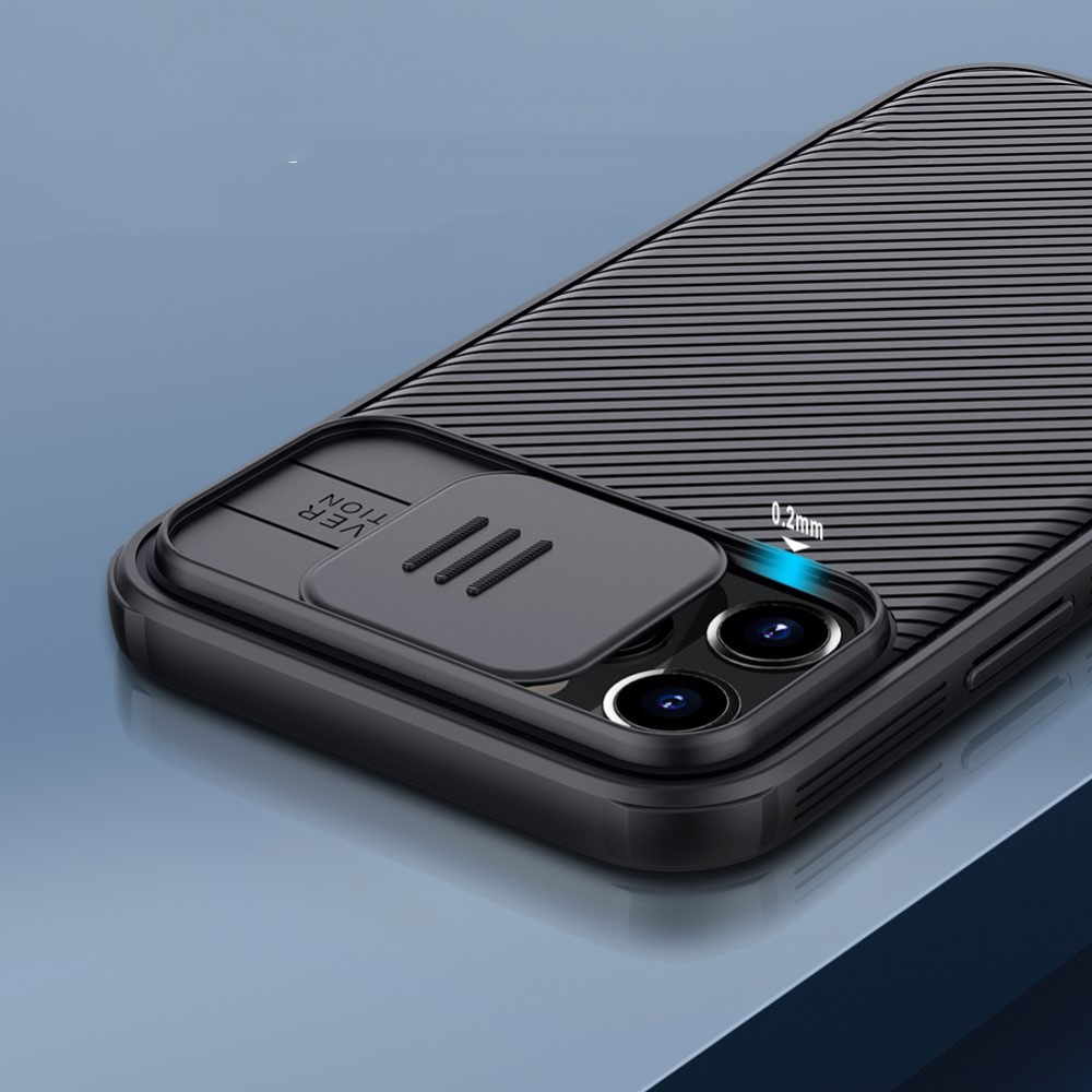 iPhone 12 / iPhone 12 Pro Schutz Hülle Cam-Slider Kameraschutz - Schwarz